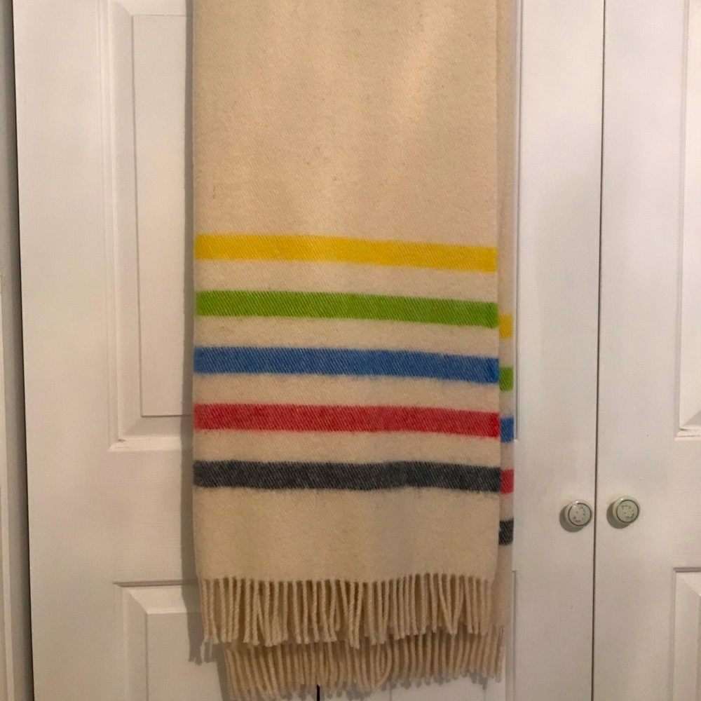 Pure wool throw blanket or bed spread
